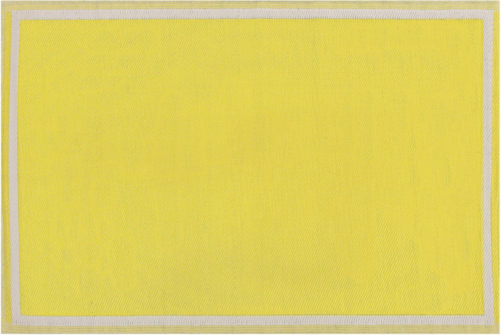 Outdoor Teppich gelb 120 x 180 cm ETAWAH Outdoorteppich Beliani 759197800000 Bild Nr. 1