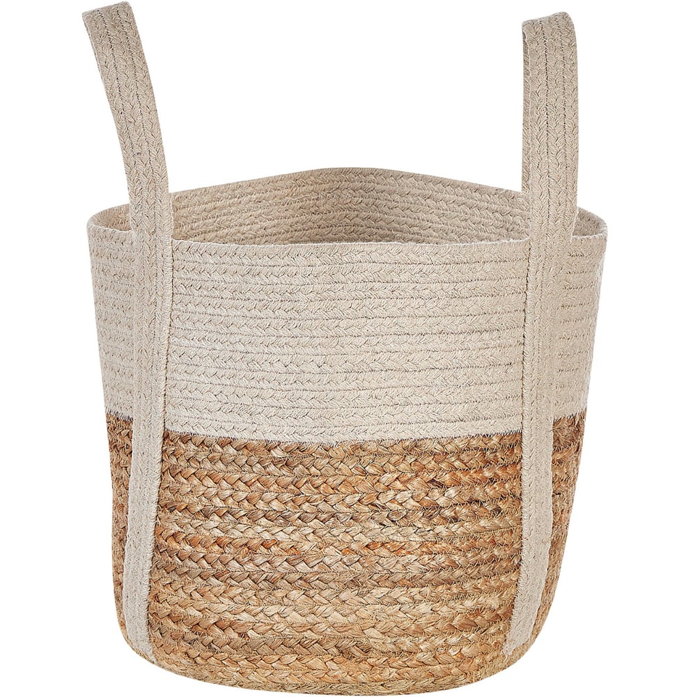 Panier en jute beige et blanc SONIPAT Panier Beliani 674741100000 Photo no. 1