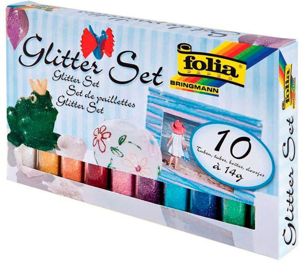 Polvere glitterata colorata, 10 pezzi Brillantini Folia 785302407736 N. figura 1