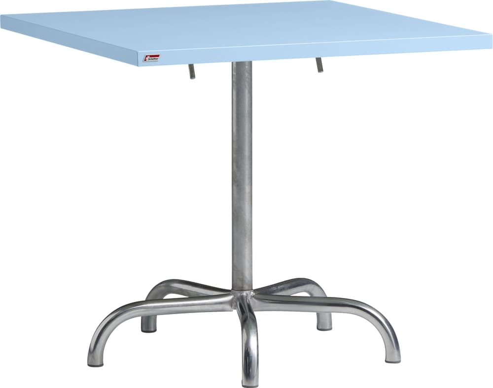 SÄNTIS Table pliante Schaffner 408025100041 Dimensions L: 80.0 cm x P: 80.0 cm x H: 72.0 cm Couleur Bleu clair Photo no. 1