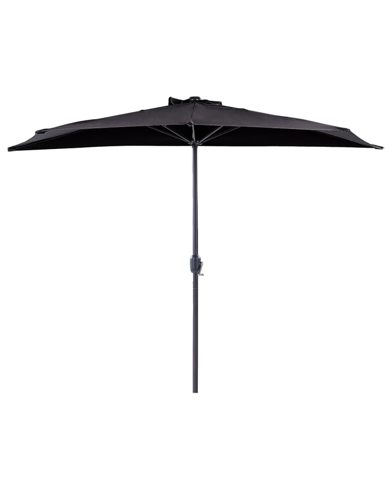 Parasol de jardin semi-circulaire 270 cm noir GALATI Parasol demi-rond Beliani 669700119246 Photo no. 1