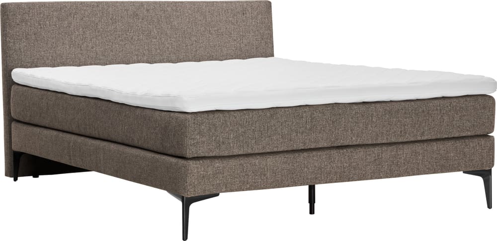 LUNE Boxspringbett 407927600000 Grösse B: 160.0 cm x T: 200.0 cm Farbe Anthrazit Bild Nr. 1