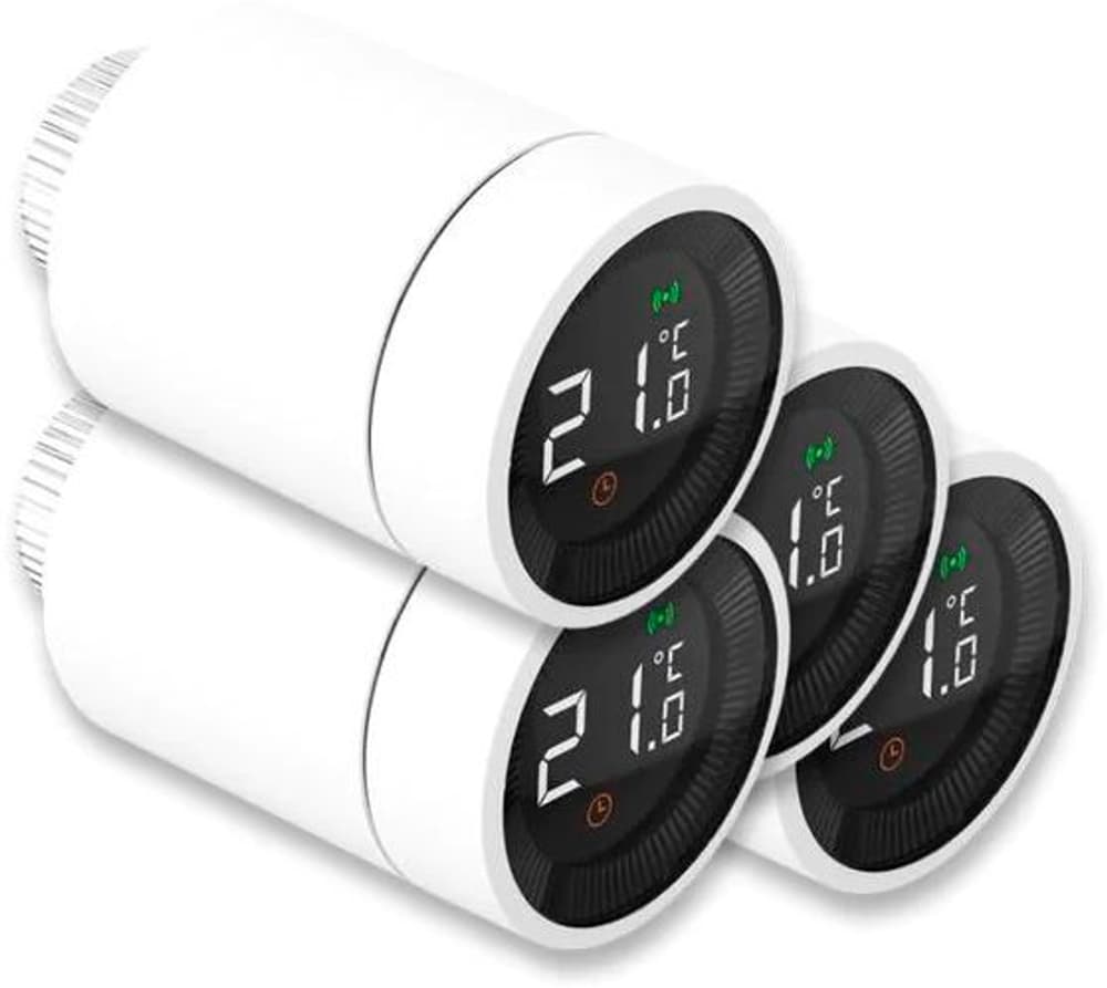 Set di 4 termostati intelligenti per radiatori ZigBee 3.0 Termostato per radiatori KNOCKAUTX 785300175067 N. figura 1