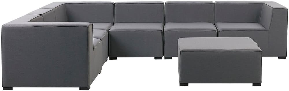 Lounge Set Polsterbezug grau 7-Sitzer rechtsseitig AREZZO Lounge Set Beliani 674732700000 Bild Nr. 1