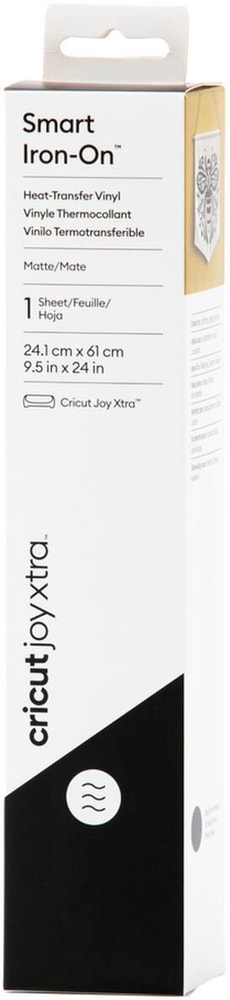 Joy Xtra Aufbügelfolie Joy Xtra Smart 24.1 x 61 cm, Schwarz Schneideplotter Materialien Cricut 669604600000 Bild Nr. 1
