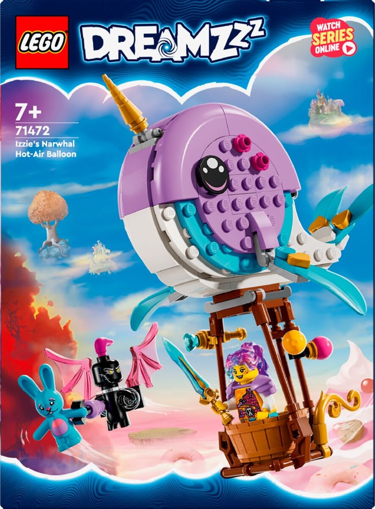 Dreamzzz 71472 Izzies Narwal-Heißluftballon LEGO® 741912600000 Bild Nr. 1