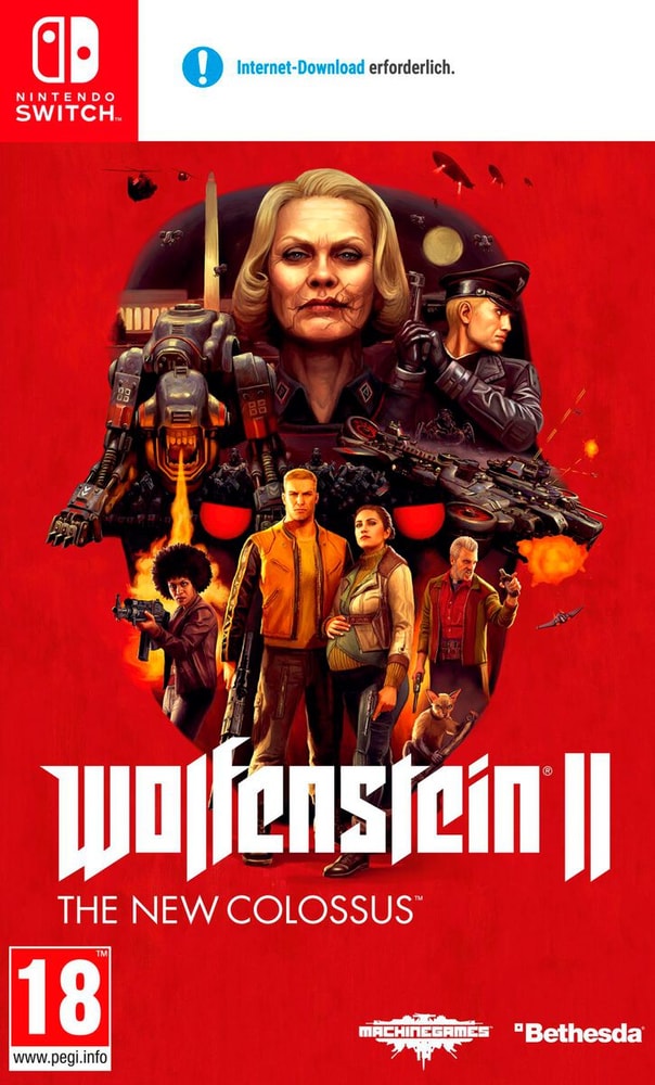 NSW - Wolfenstein II: The New Colossus [Code in a Box] D Game (Box) 785300168529 N. figura 1
