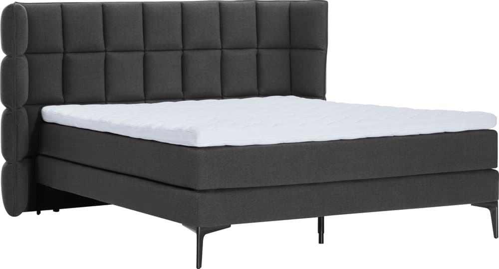 LUNE Lit Boxspring 407931200000 Dimensions L: 160.0 cm x P: 200.0 cm Couleur Anthracite Photo no. 1