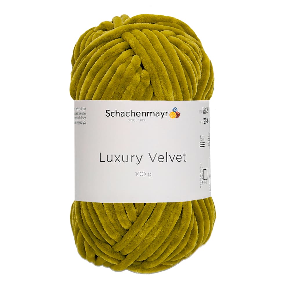 Laine Luxury Velvet Laine Schachenmayr 667089400005 Couleur Citron vert Dimensions L: 19.0 cm x L: 8.0 cm x H: 8.0 cm Photo no. 1