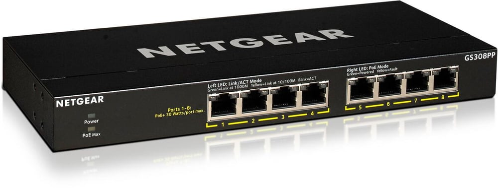 GS308PP 8 Port Commutateur de réseau Netgear 785302429399 Photo no. 1