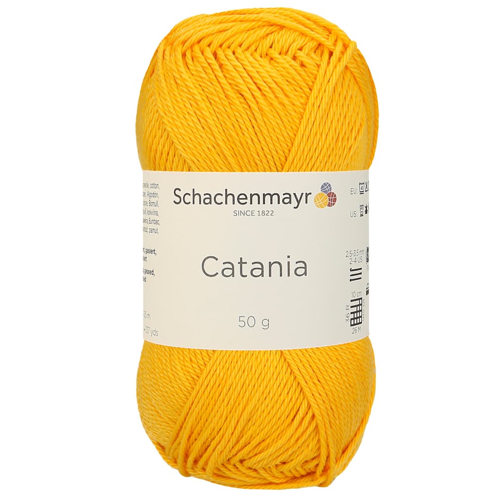 Wolle Catania Wolle Schachenmayr 667089100020 Farbe Sonnengelb Grösse L: 12.0 cm x B: 5.0 cm x H: 5.0 cm Bild Nr. 1