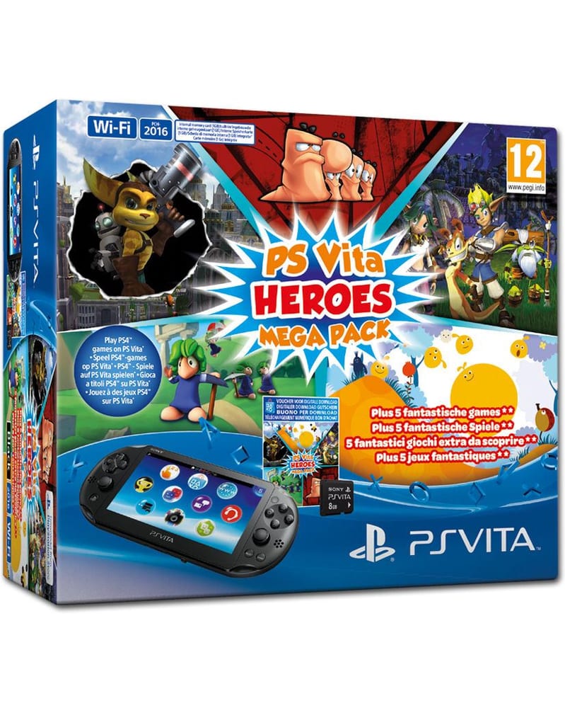 PS Vita Wi-Fi inkl. 8 GB Memory Card & Heroes Mega Pack Sony 78542790000015 No. figura 1