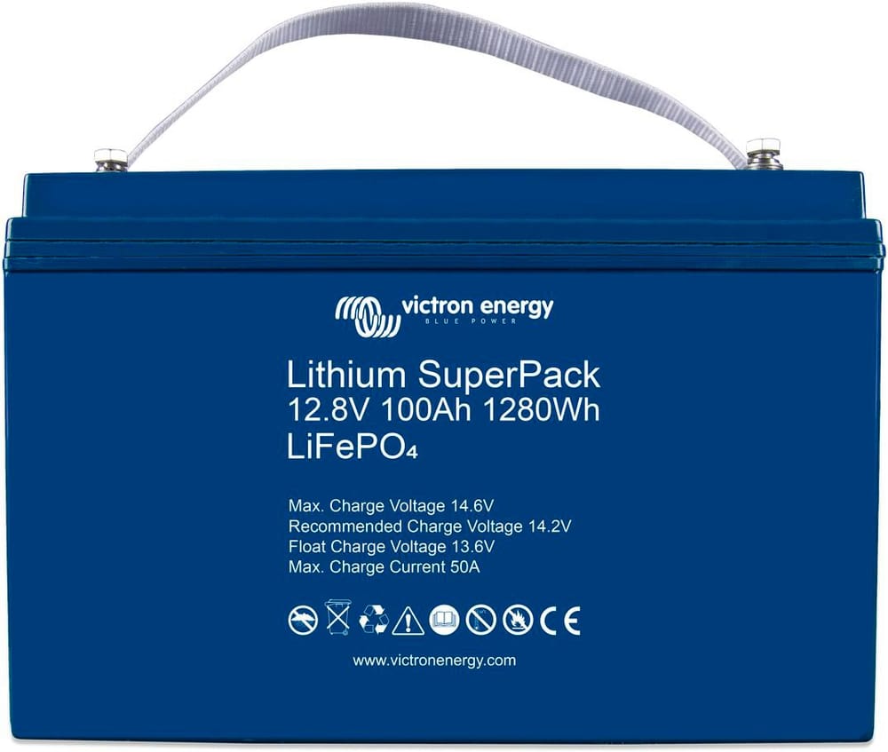 Lithium SuperPack 12,8V/100Ah (M8) High Current Batterie Victron Energy 614519600000 Bild Nr. 1