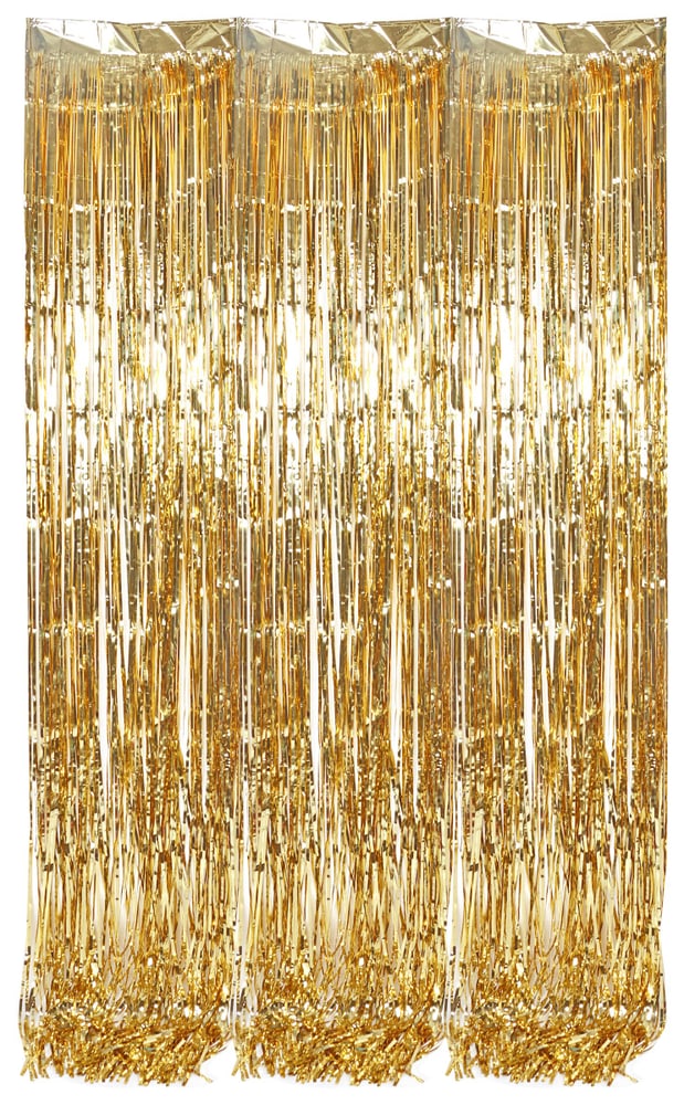 CINDY Lametta Vorhang 440814700000 Farbe Gold Grösse B: 90.0 cm x T: 2.4 m Bild Nr. 1