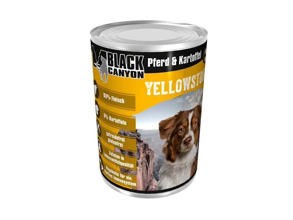 Yellowstone Adult cheval et pommes de terre, 0.41 kg Aliments humides Black Canyon 658299800000 Photo no. 1