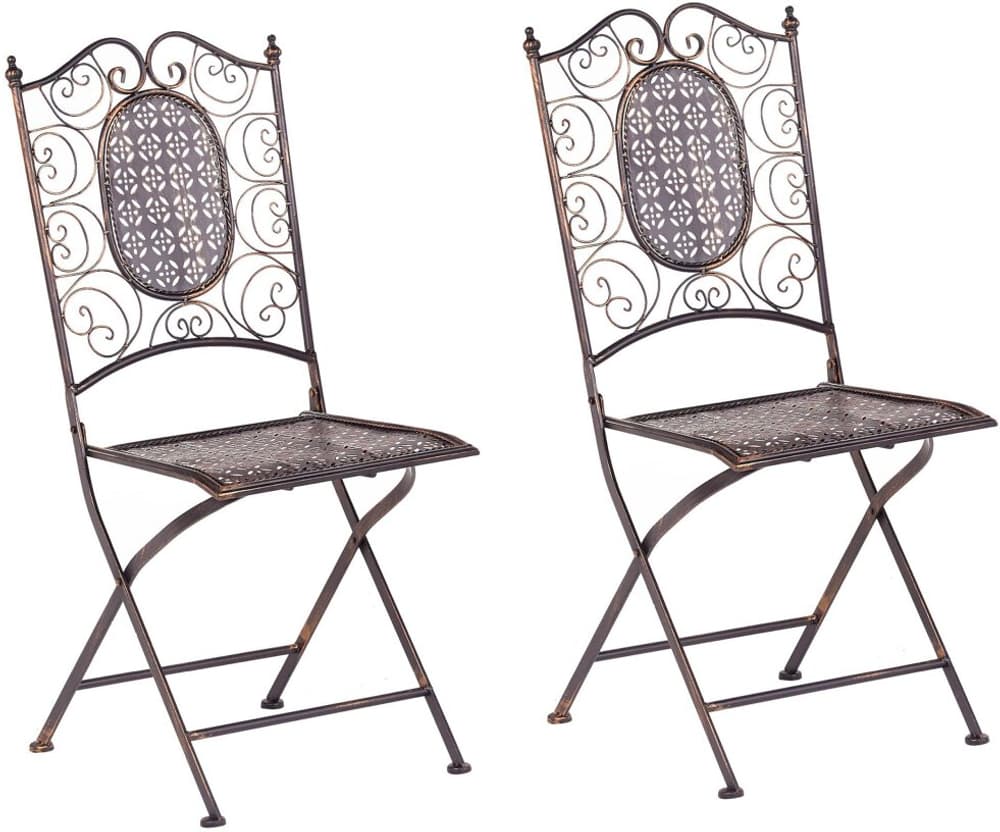 Lot de 2 chaises de jardin noires BORMIO Chaise de jardin Beliani 759246600000 Photo no. 1