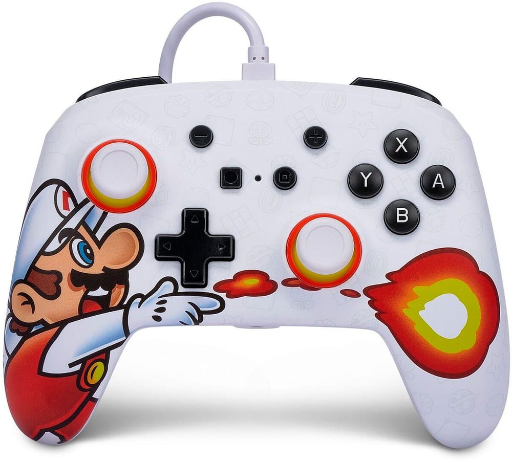 Enhanced Wired Controller Fireball Mario Gaming Controller PowerA 785302435792 Bild Nr. 1