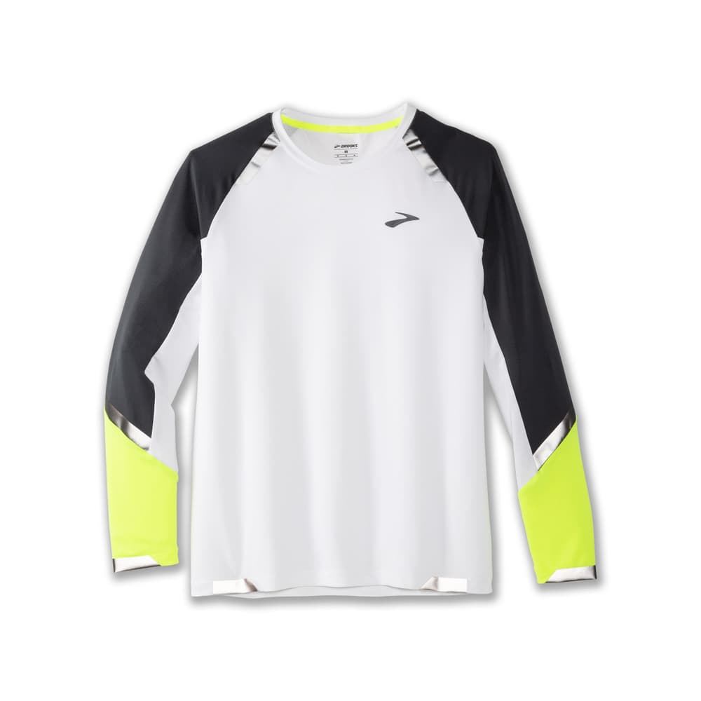 Run Visible LS T-shirt Brooks 467727900410 Taglie M Colore bianco N. figura 1