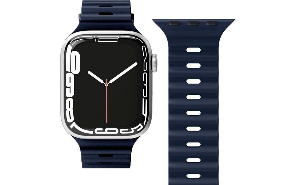 Wave Band Apple Watch 42/44/45/49 mm Navy Braccialetto per smartwatch Vonmählen 785302421520 N. figura 1