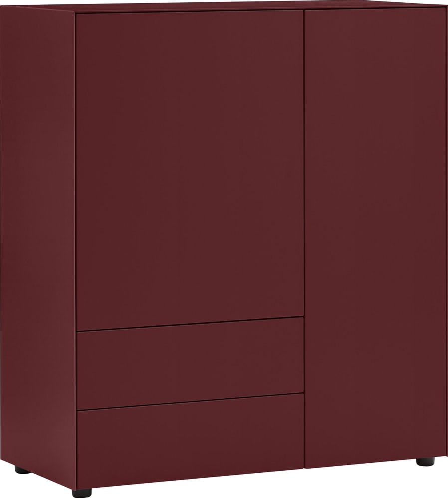 LUX Highboard 400840700033 Grösse B: 100.0 cm x T: 46.0 cm x H: 111.5 cm Farbe Dunkelrot Bild Nr. 1