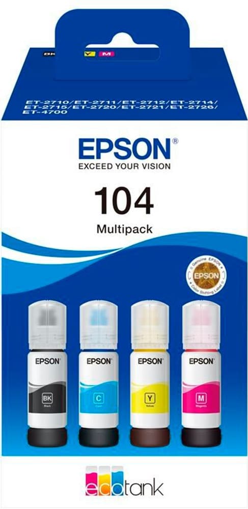 104 EcoTank 4-colour Multipack Cartuccia d'inchiostro Epson 785302432128 N. figura 1