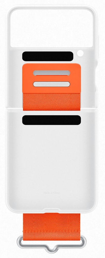 Galaxy Z Flip4 Silicone Cover with Strap - White Cover smartphone Samsung 785300168368 N. figura 1