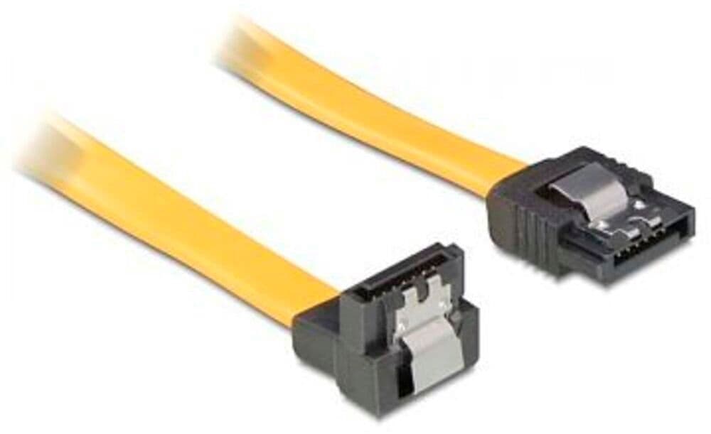 Câble SATA2, jaune, coudé, clip, 30 cm Câble de données interne DeLock 785300192155 Photo no. 1