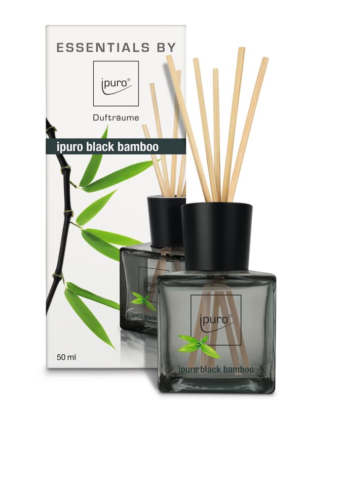 Black bamboo, 50ml Parfum d'ambiance Ipuro 656137800008 Couleur Noir Dimensions L: 6.3 cm x P: 5.2 cm x H: 15.2 cm Photo no. 1
