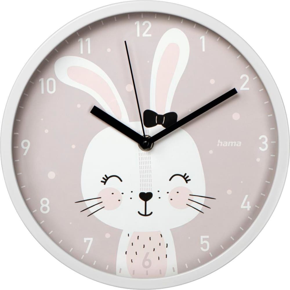 Horloge murale pour enfant "Lovely Bunny", Ø 25 cm, silencieuse Horloge murale Hama 785302422284 Photo no. 1
