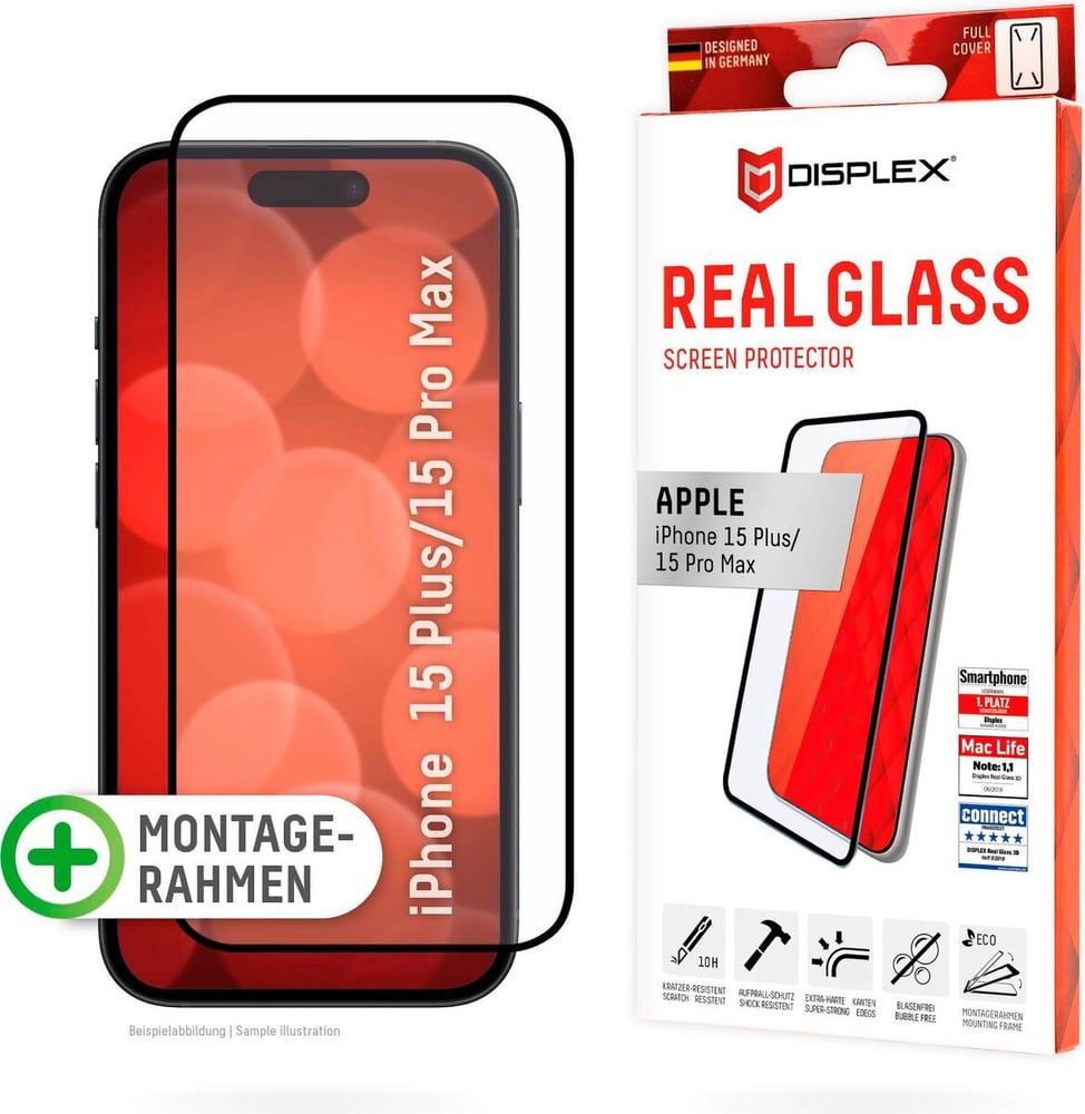 Real Glass Full Cover Smartphone Schutzfolie Displex 785302415190 Bild Nr. 1