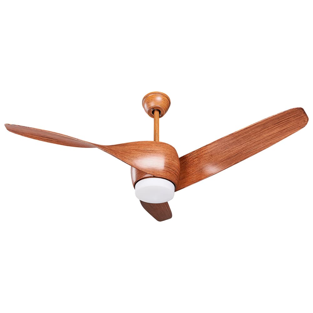 Ventilatore da soffitto con luce marrone PARIA Ventilatore da soffitto Beliani 669700118790 N. figura 1