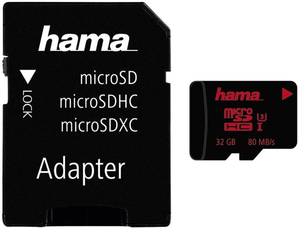32GB UHS Speed Class 3 UHS-I 80MB / s + Adapter / Foto Speicherkarte Hama 785300172167 Bild Nr. 1