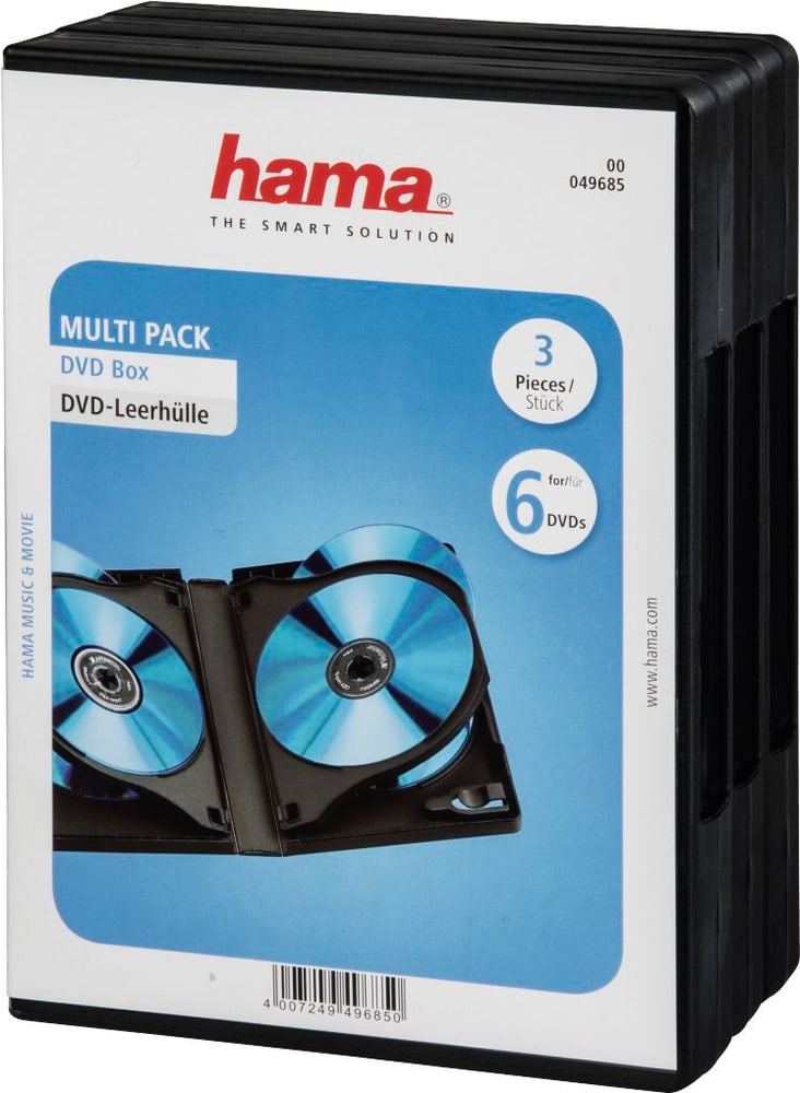 DVD-Leerhülle 6 Box, 3er-Pack optische Medien Leerhülle Hama 785302422481 Bild Nr. 1