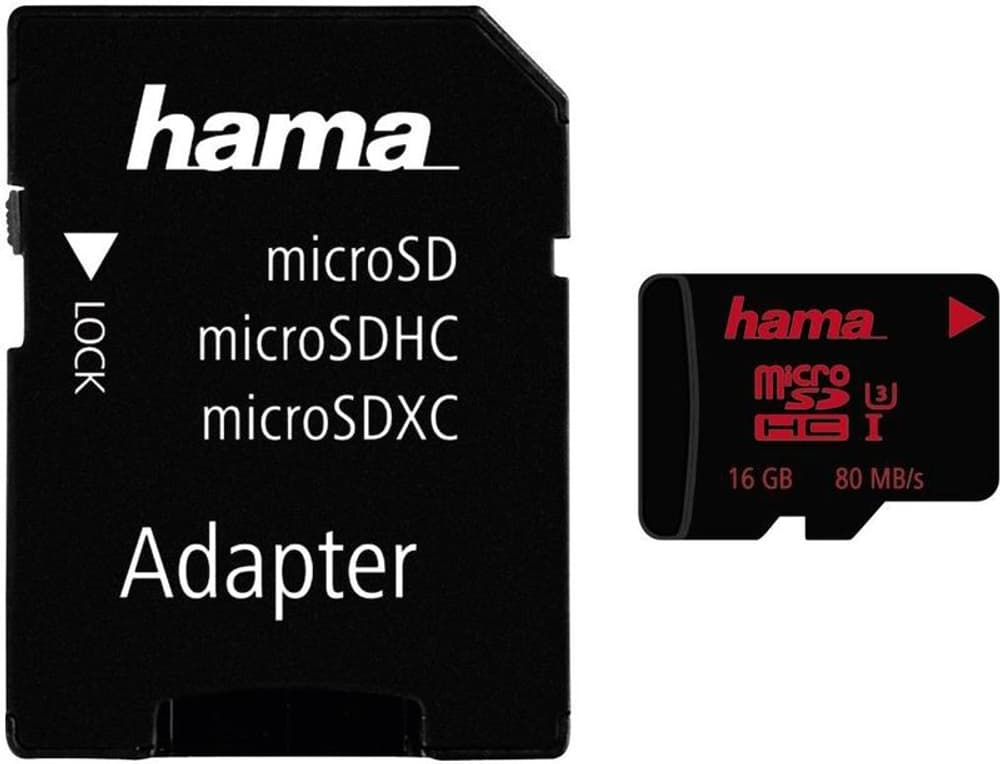 16GB UHS Speed Class 3 UHS-I 80MB / s + Adapter / Foto Speicherkarte Hama 785300172166 Bild Nr. 1