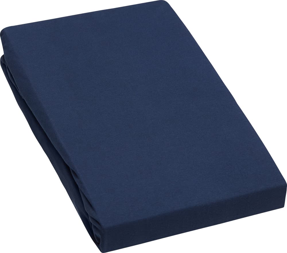 EVAN II Lenzuolo teso jersey stretch 451063430543 Colore Blu scuro Dimensioni L: 180.0 cm x A: 200.0 cm N. figura 1