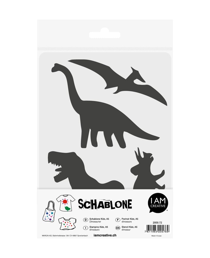 Stencil bambini DIN A5, dinosauro Modello 608101900000 N. figura 1