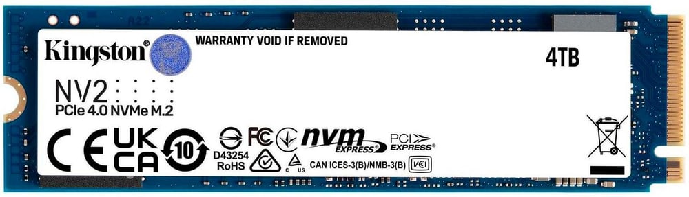 NV2 M.2 2280 NVMe 4000 GB Disque dur SSD interne Kingston 785302409656 Photo no. 1