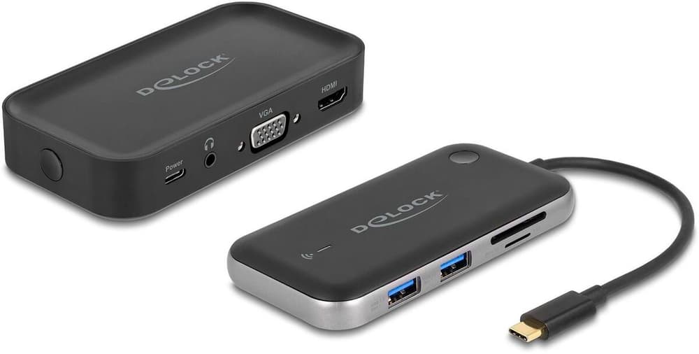 Estensore HDMI USB-C, Full HD, HDMI, VGA Estensore audio-video DeLock 785302406184 N. figura 1
