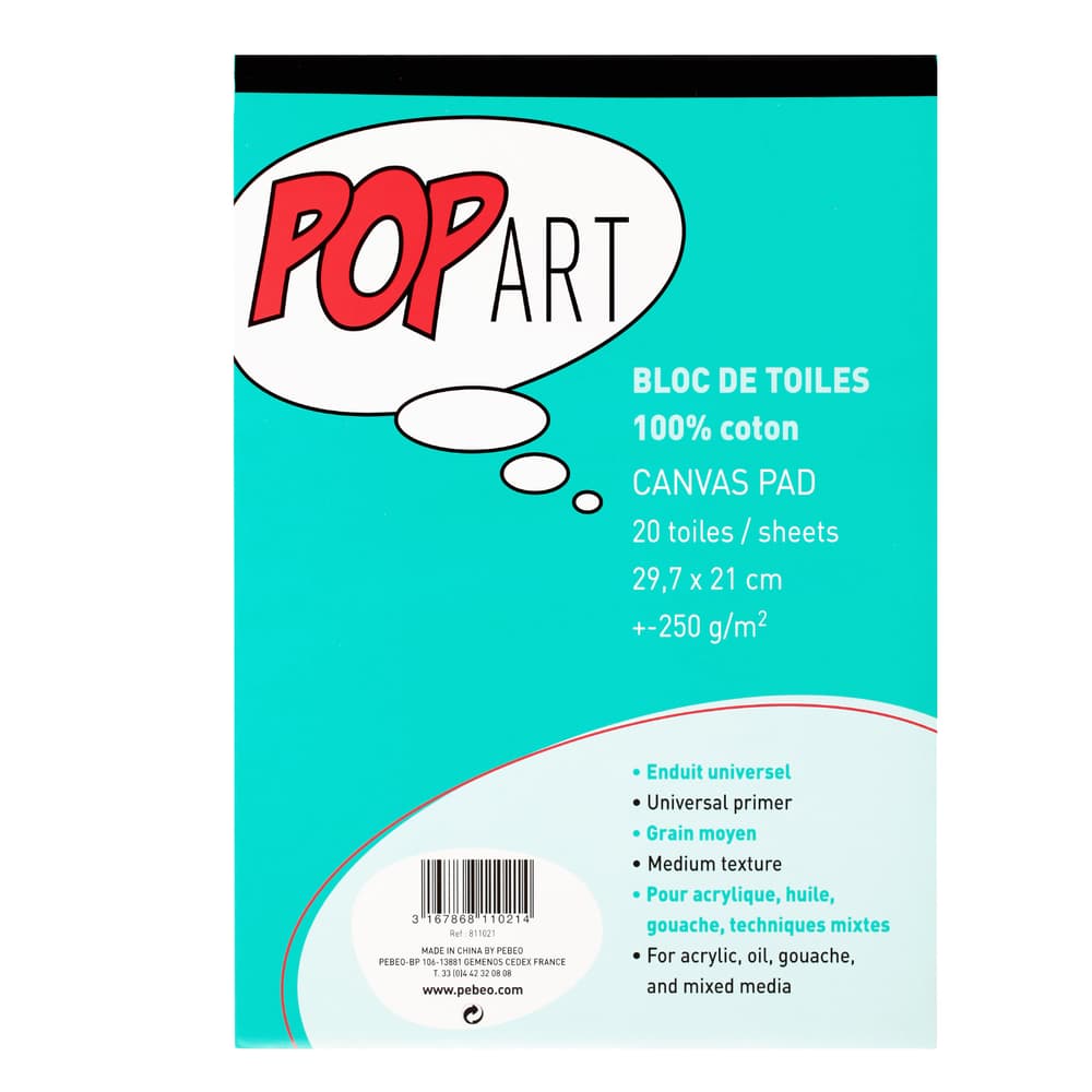 Block pop art Baumwolle A4 Paper Set Pebeo 665472100000 Bild Nr. 1