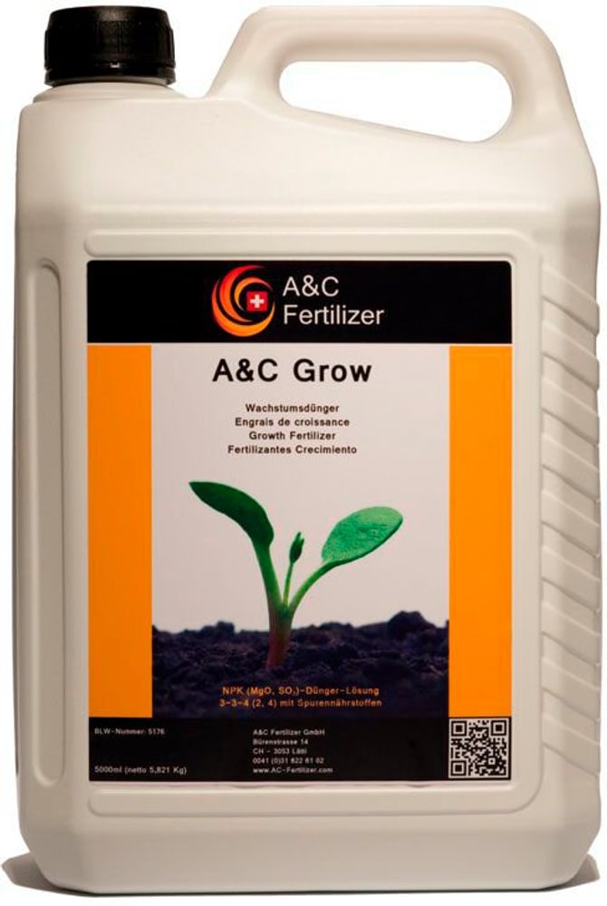 A&C Grow - 5 litres Engrais liquide A&C Fertilizer 669700105012 Photo no. 1