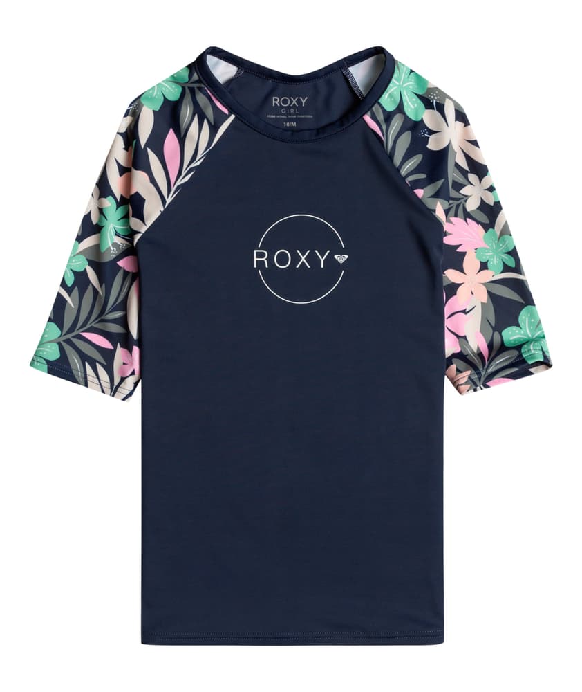 Printed Sleeves - Rash Vest Maglietta da bagno Roxy 469351814043 Taglie 140 Colore blu marino N. figura 1