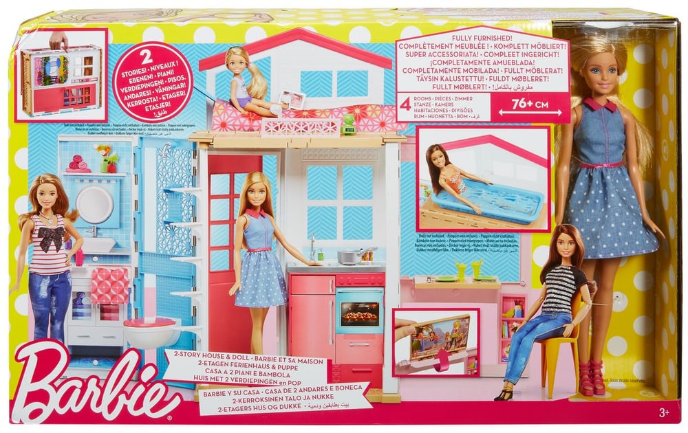 BW18 ARBIE CASA IN DUE PIANI CON BAMBOLA Barbie 74454310000016 No. figura 1