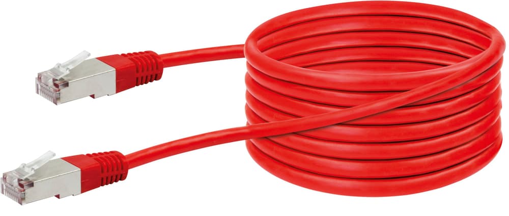 Cable de réseau STP Cat5e crossover 5m rouge Câble de réseau Schwaiger 613185600000 Photo no. 1
