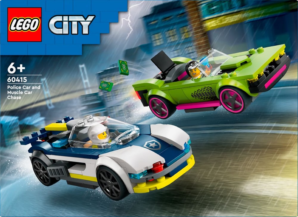 City 60415 Verfolgungsjagd mit Polizeiauto und Muscle Car LEGO® 741911300000 Bild Nr. 1