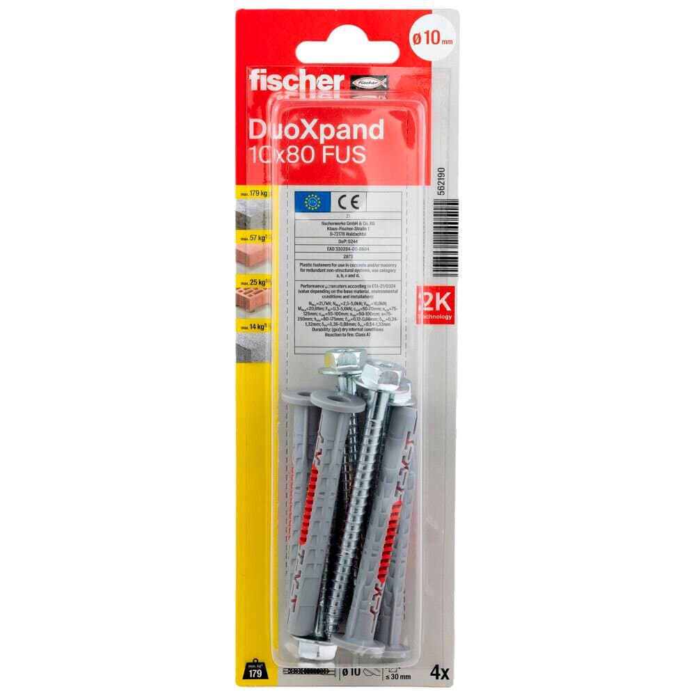 fischer Tampon pour cadre DuoXpand 10X80 FUS Cheville rallongée Tampon pour cadre DuoXpand 10X80 FUS Cheville rallongée fischer 605446600000 Photo no. 1