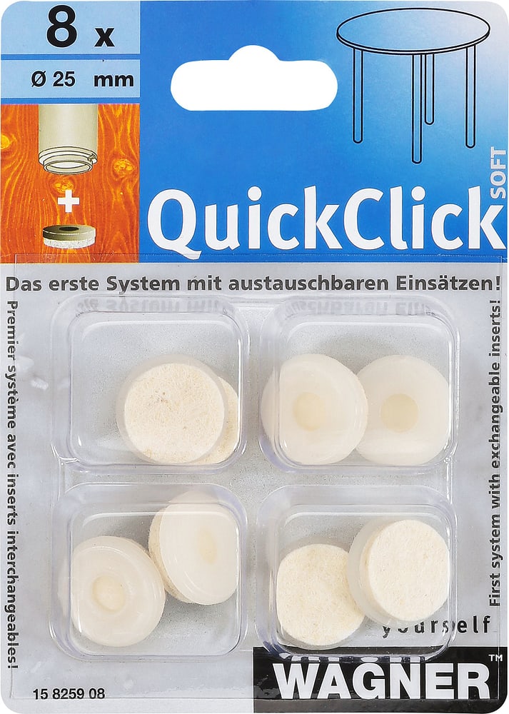QuickClick-patin de feutre soft Pieds pour meubles Wagner System 605866900000 Photo no. 1