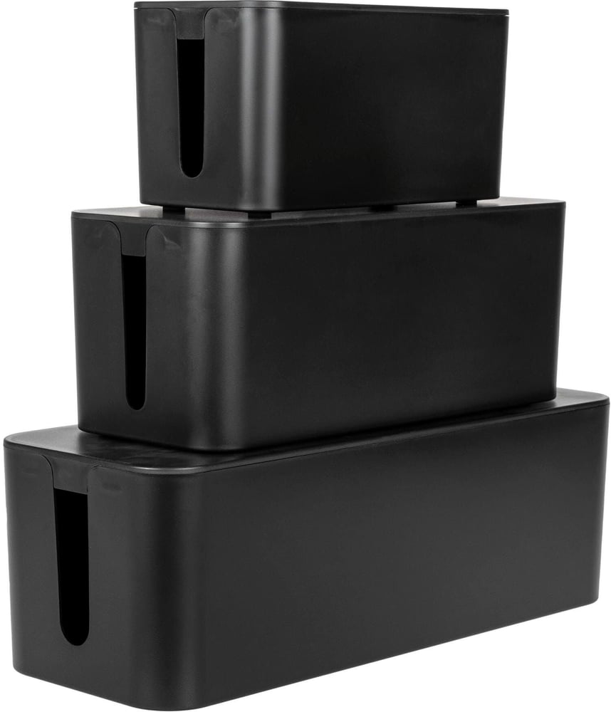 Set di 3 scatole per cavi nero Contenitore avvolgicavo FTM 785302402102 N. figura 1