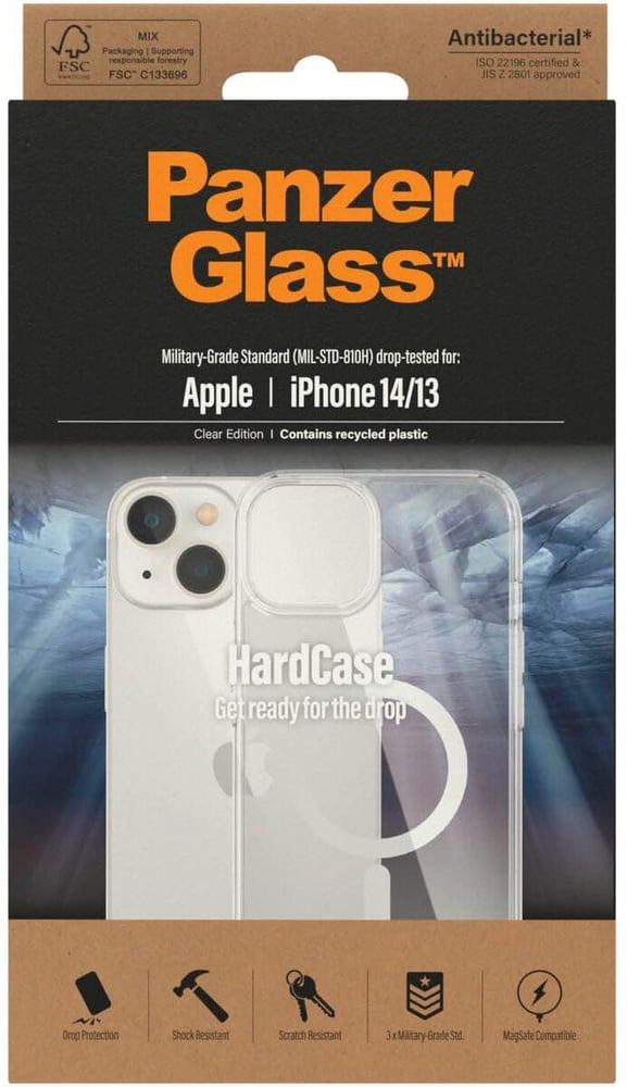 Hard Case MagSafe iPhone 14 Transparent Coque smartphone Panzerglass 785300196520 Photo no. 1