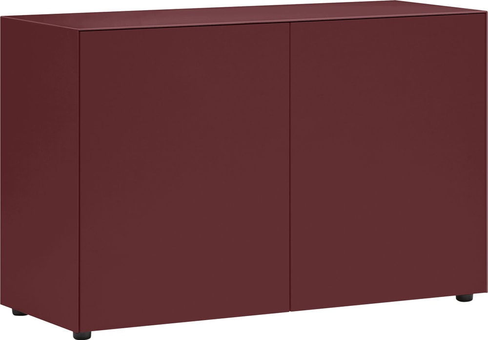 LUX Sideboard LUX Sideboard 400840600033 Grösse B: 120.0 cm x T: 46.0 cm x H: 74.5 cm Farbe Dunkelrot Bild Nr. 1