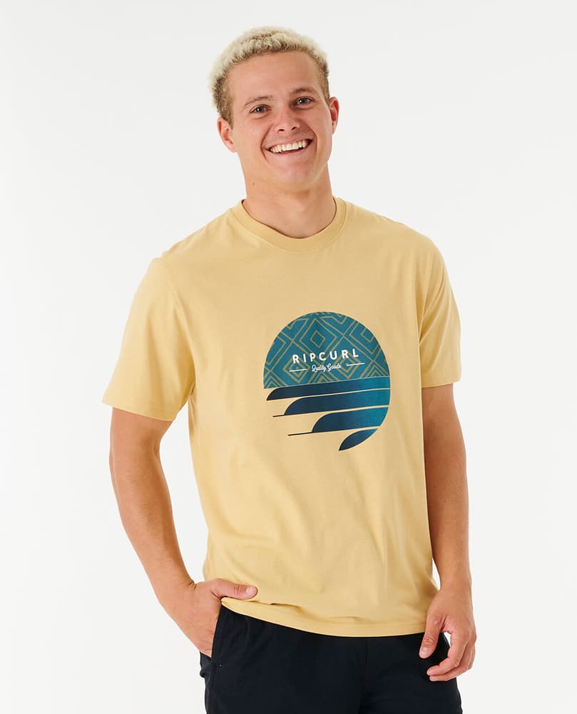 FILL ME UP TEE Shirt Rip Curl 468223500350 Taille S Couleur jaune Photo no. 1